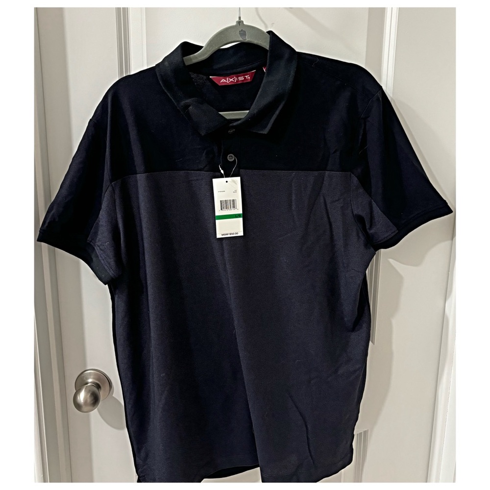 Men's A[X]IST Short Sleeve 1/4 Button Down Polo Stretch